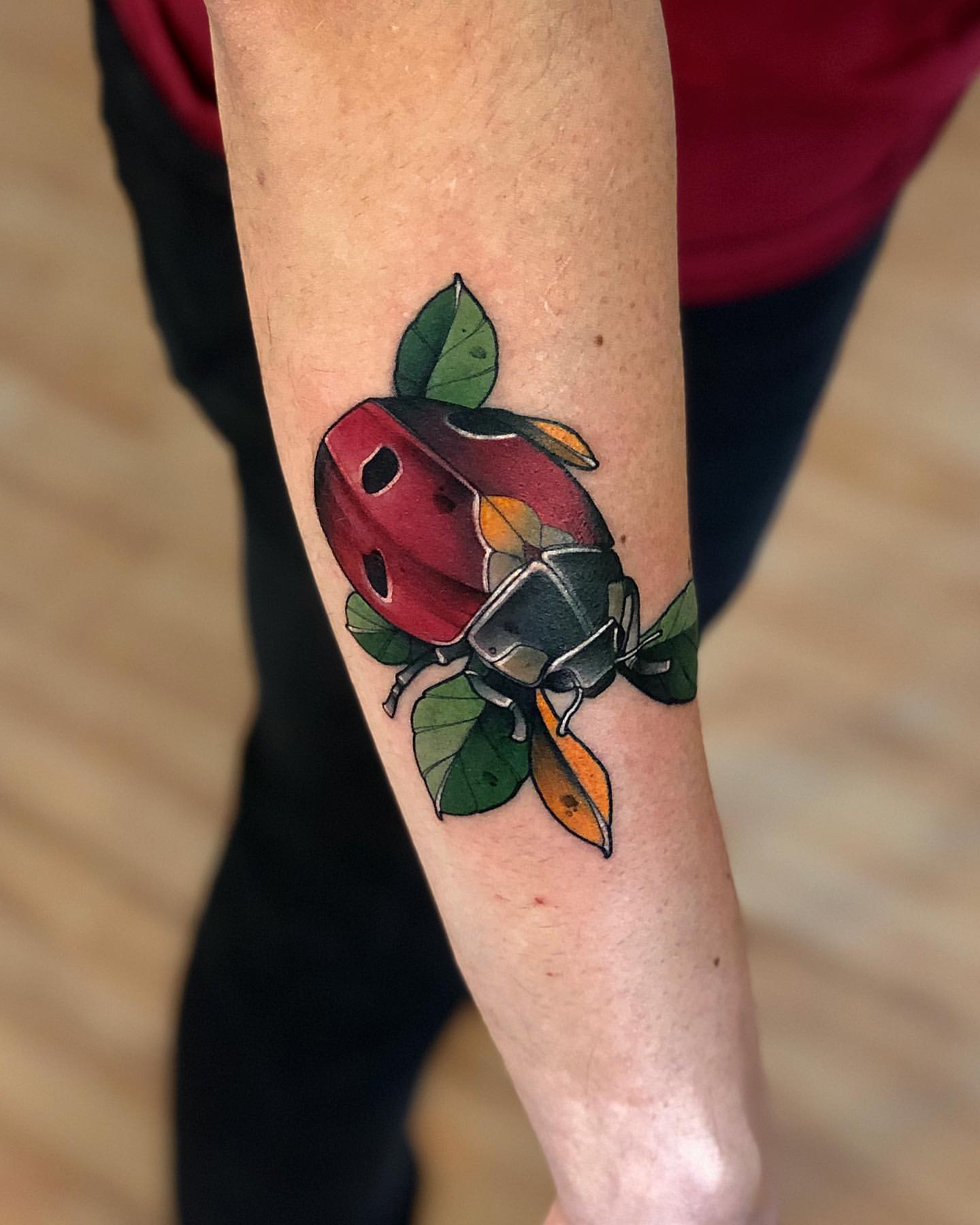 Ladybug Tattoo Ideas 17