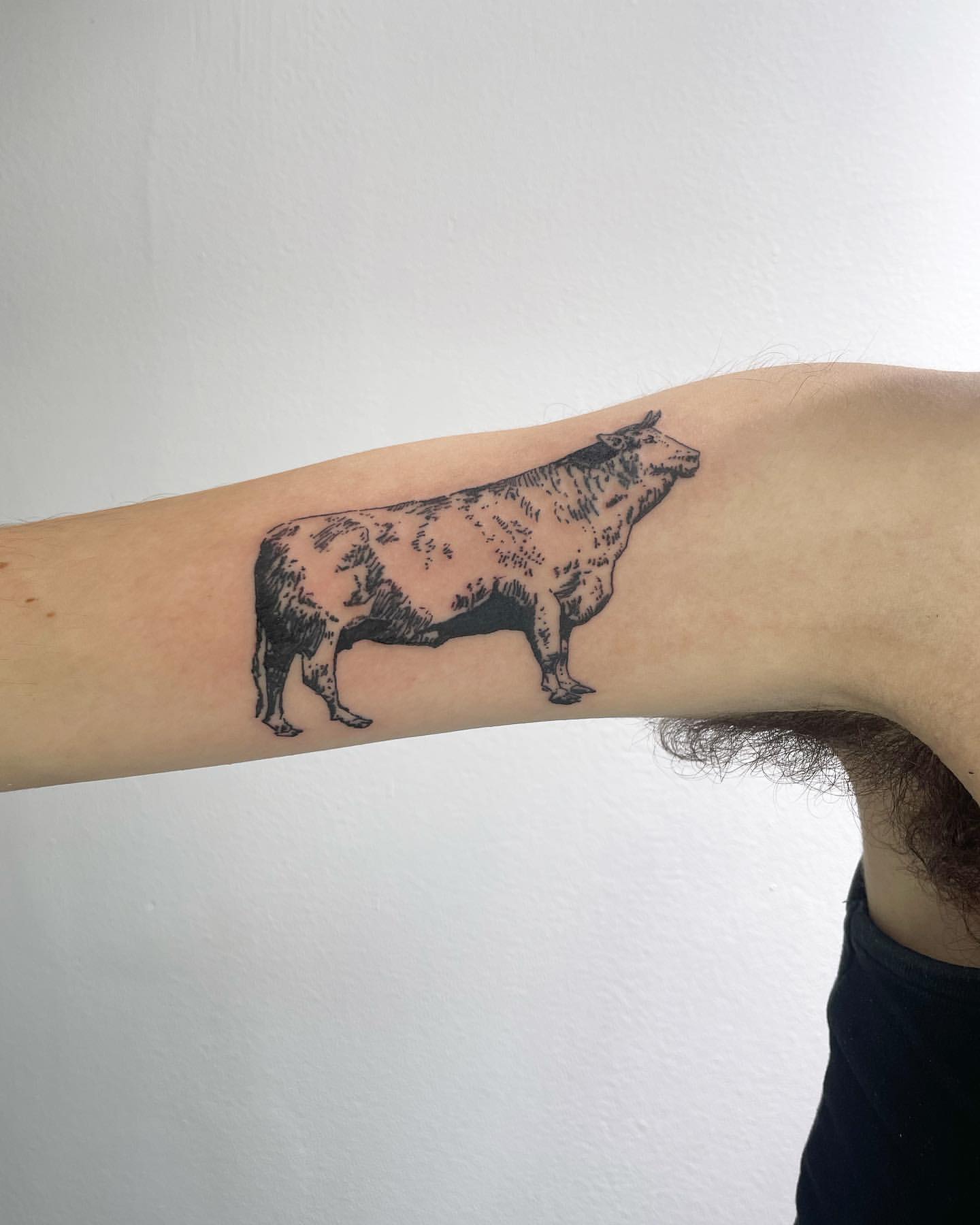 Cow Tattoo Ideas 19