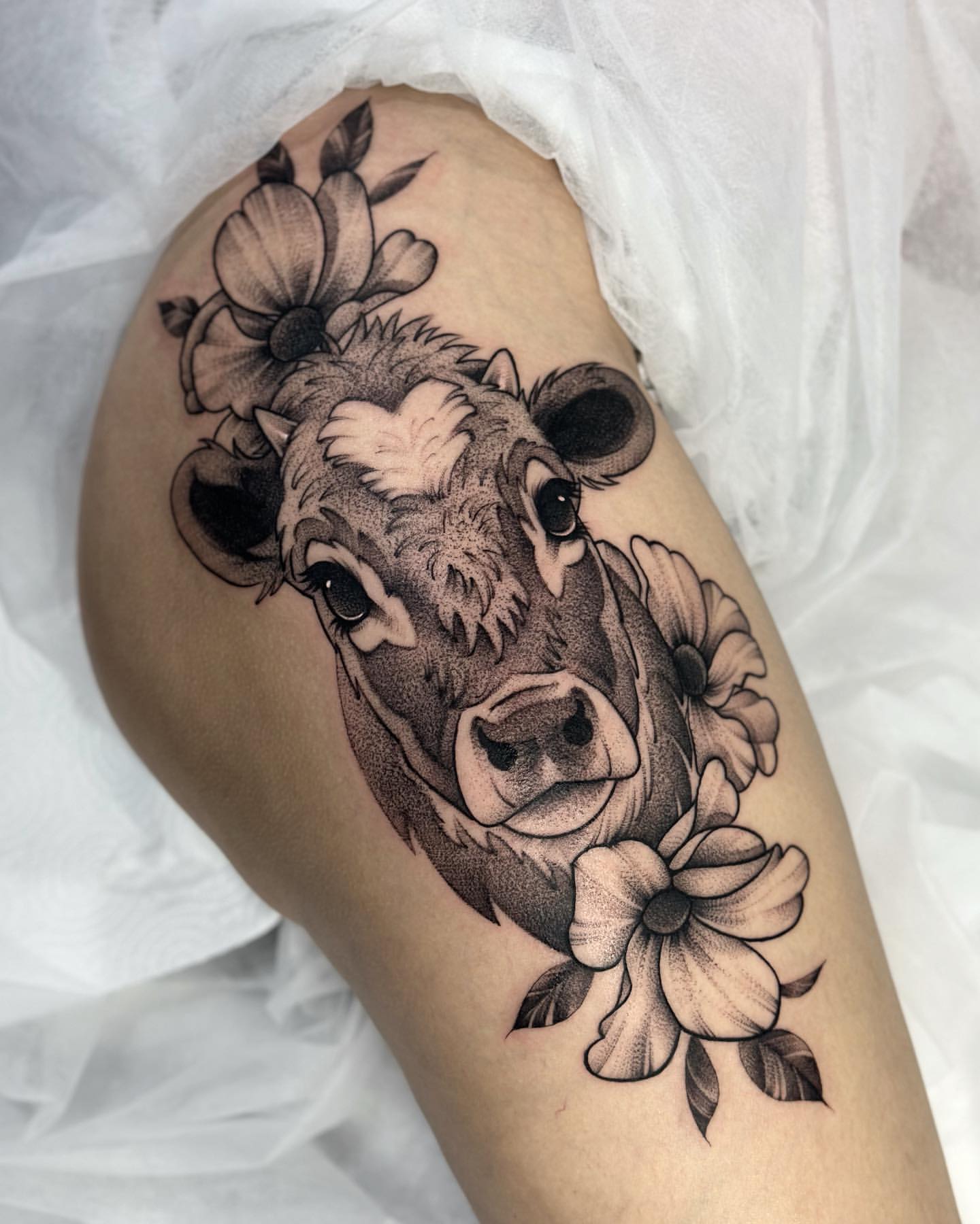 Cow Tattoo Ideas 25