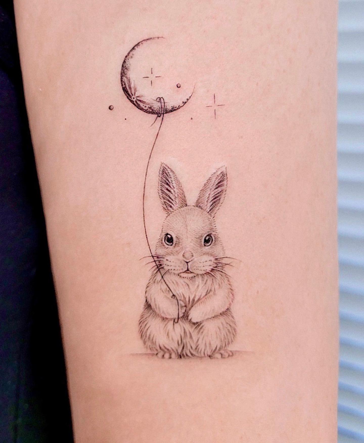 Cute rabbit tattoo designs