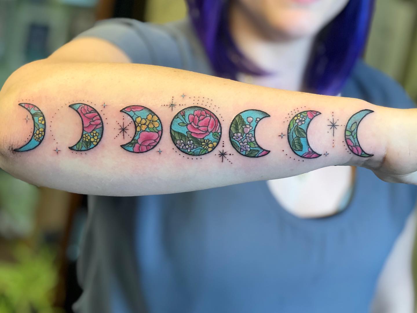 Moon Phases Tattoo Ideas 3