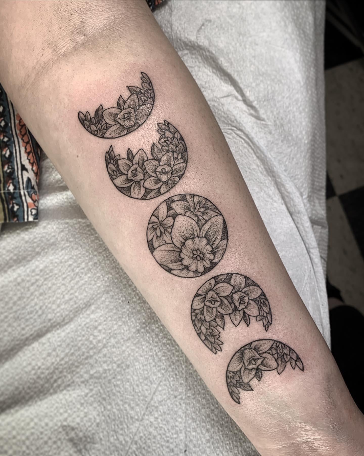 Moon Phases Tattoo Ideas 11