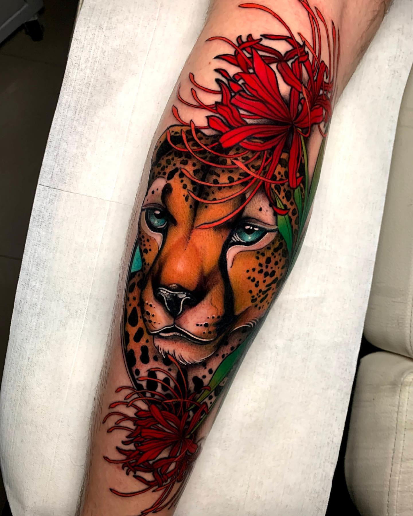 Cheetah Tattoo Ideas 10