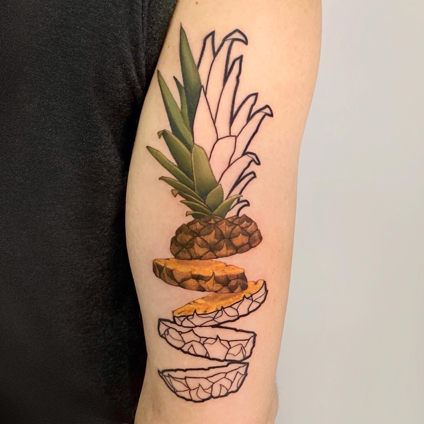 Pineapple Tattoo Ideas 10