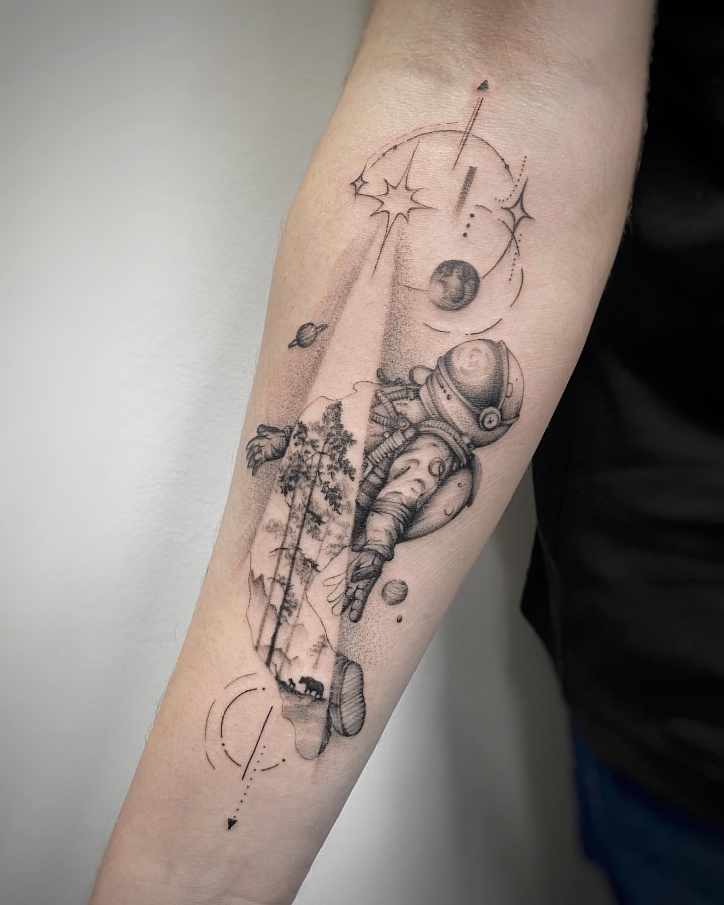 Astronaut Tattoo Ideas 17