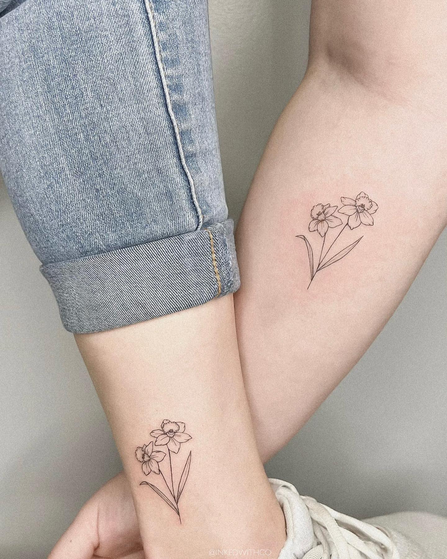 Top 75+ daffodil outline tattoo best - thtantai2
