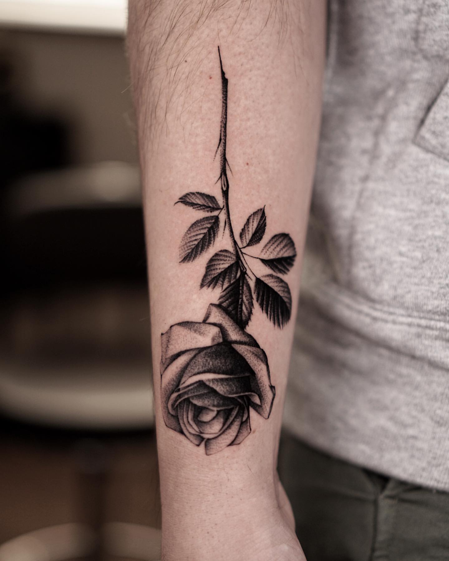 Black and Gray Rose Tattoo by Ivano Natale: TattooNOW