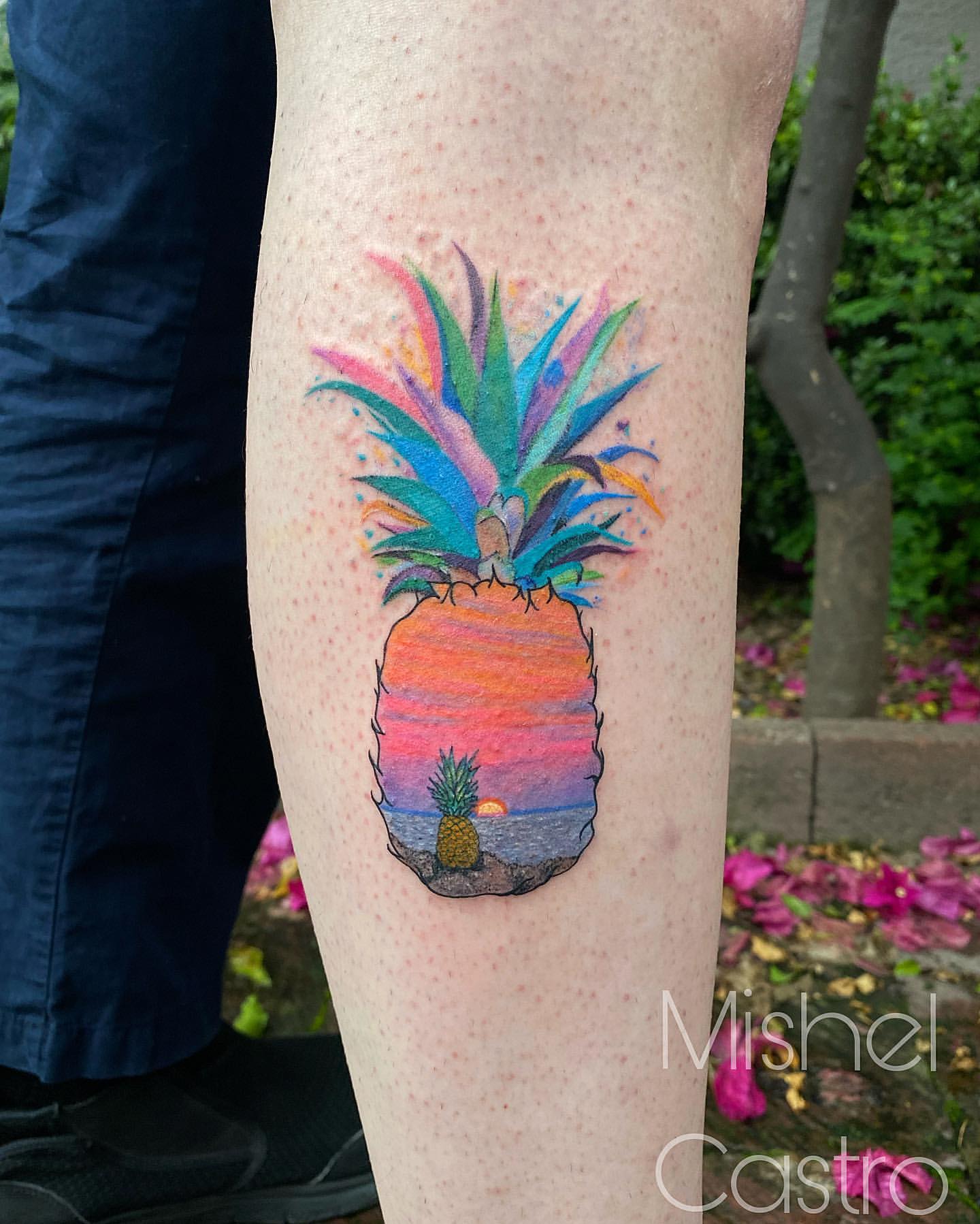 Pineapple Tattoo Ideas 19