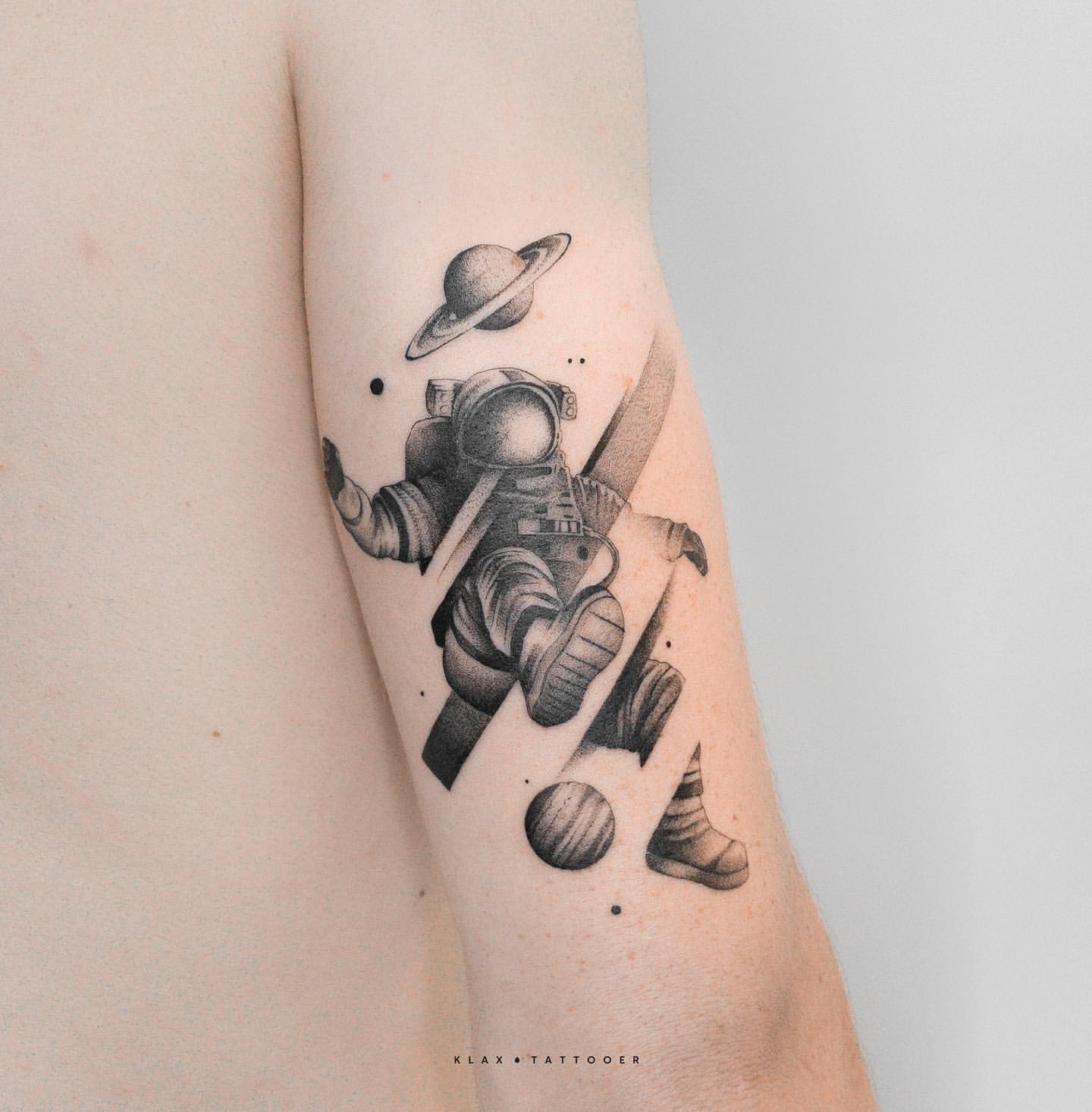 Astronaut Tattoo Ideas 23
