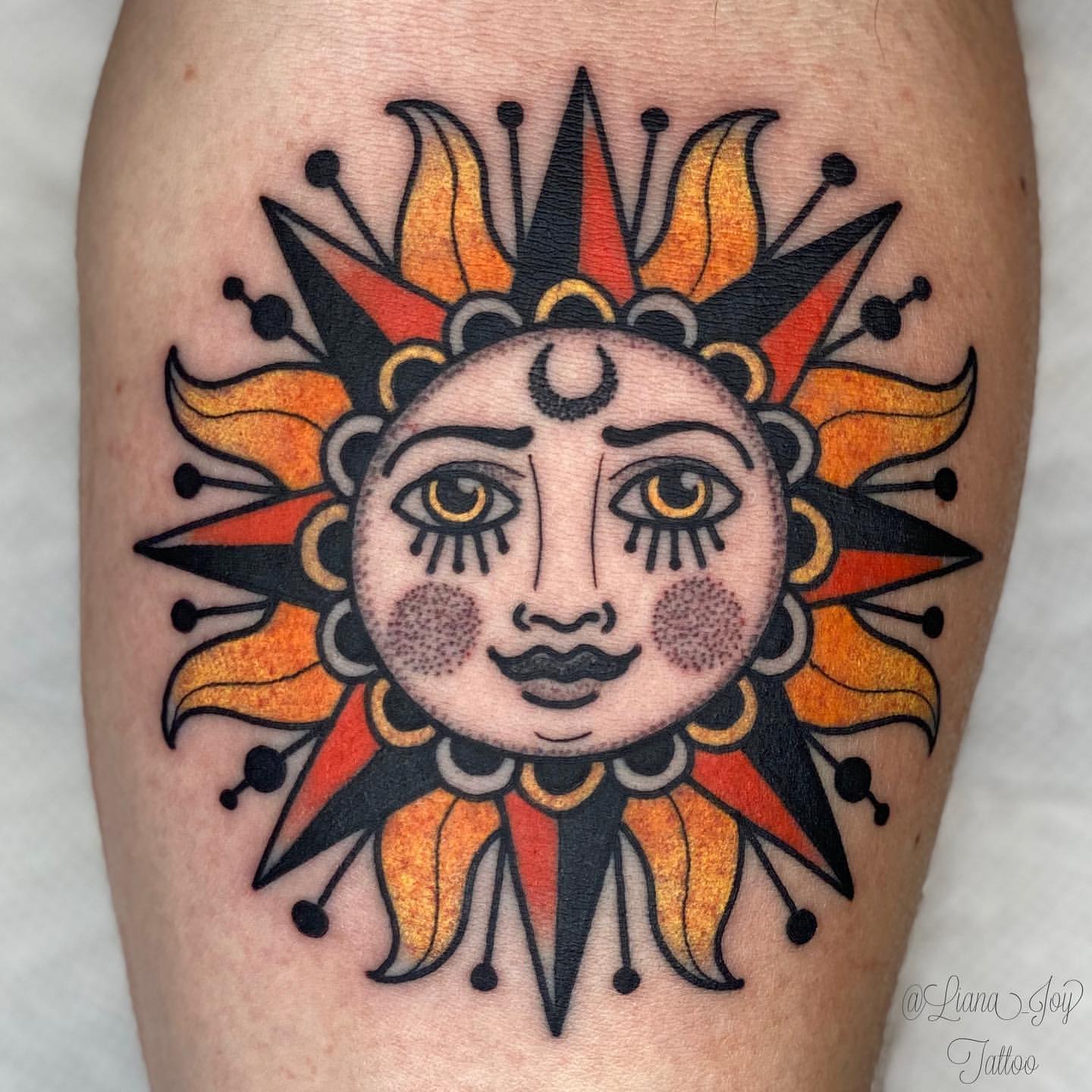 Sun Tattoo Ideas 14