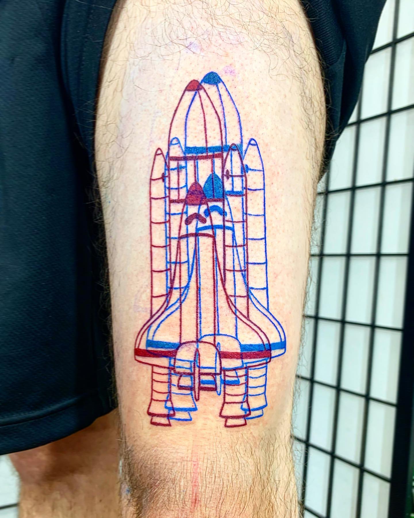 Spaceship Tattoo Ideas 25
