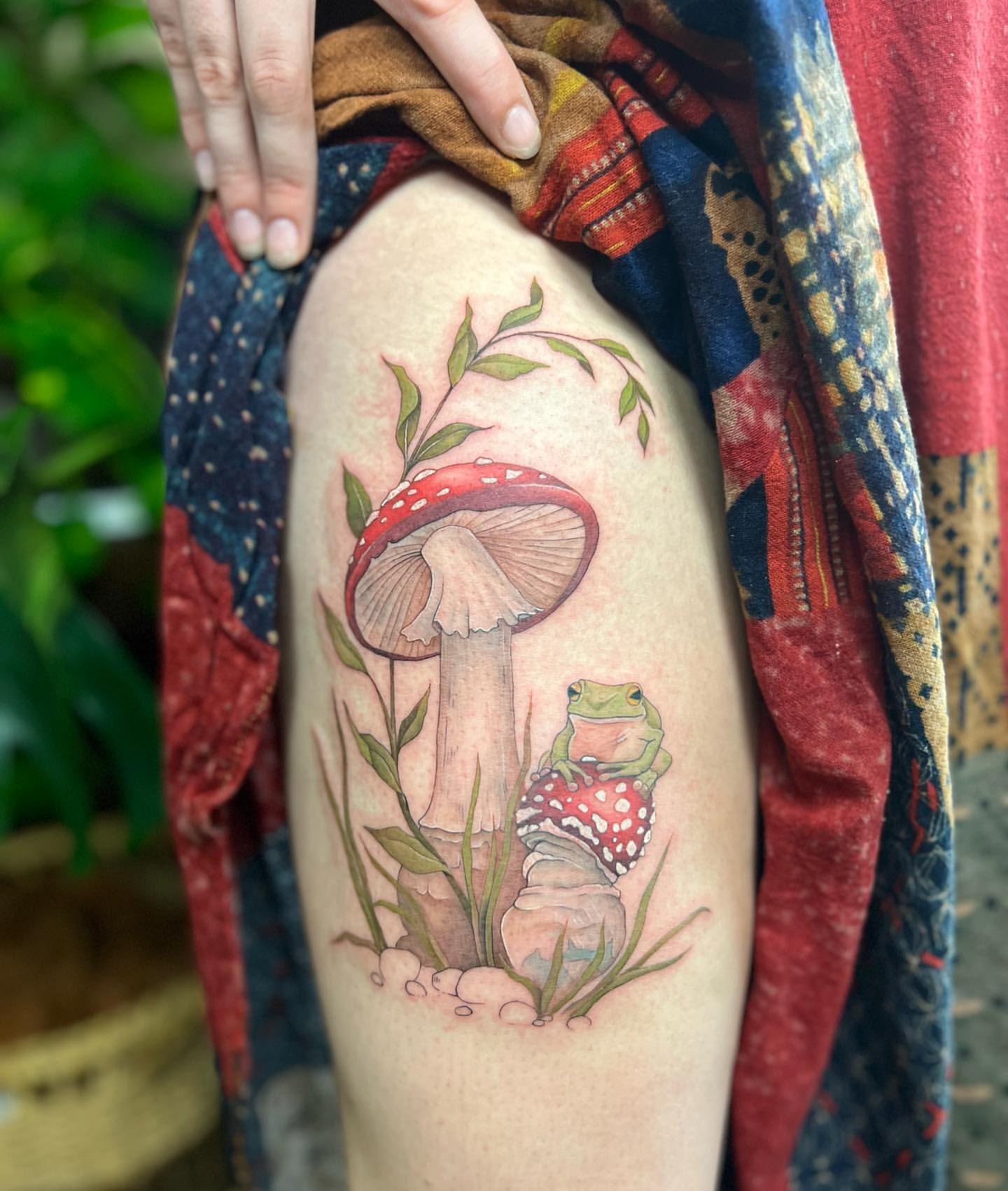 My new mushroom fairy tattoo Im obsessed  rcottagecore
