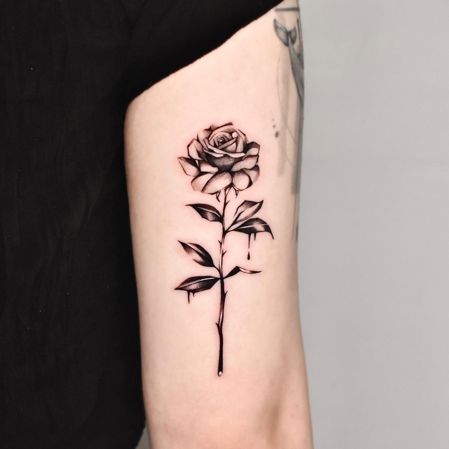 Black Rose Tattoo Ideas 25