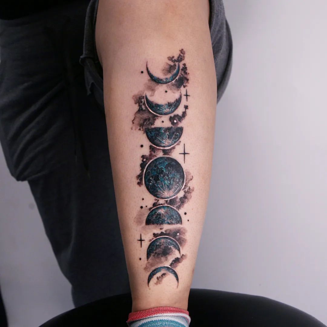Moon Phases Tattoo Ideas 26