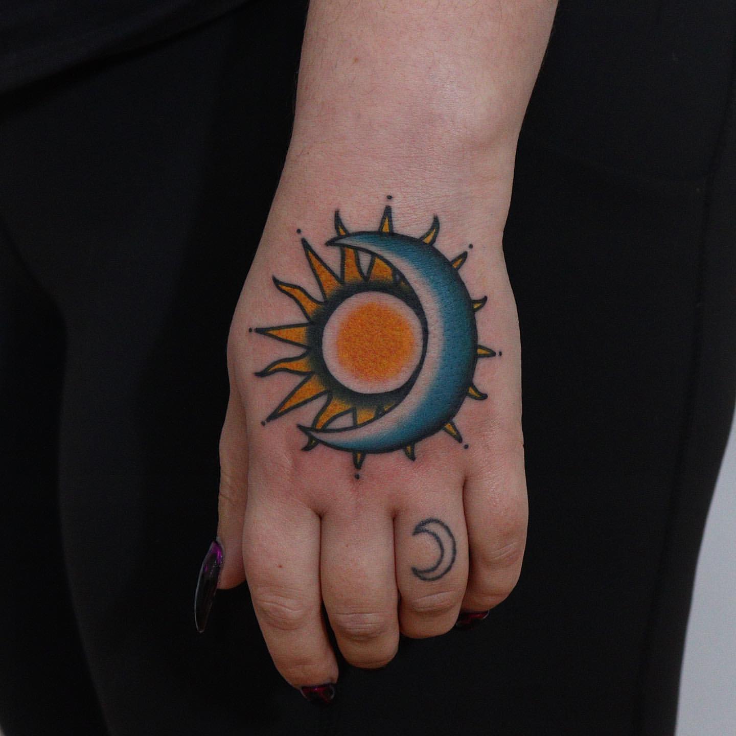Sun and Moon Tattoo Ideas 19