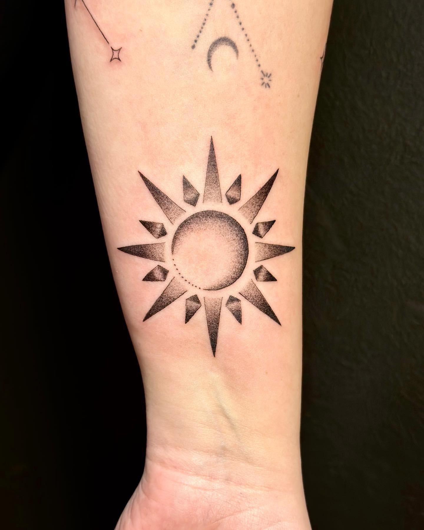 Sun Tattoo Ideas 25