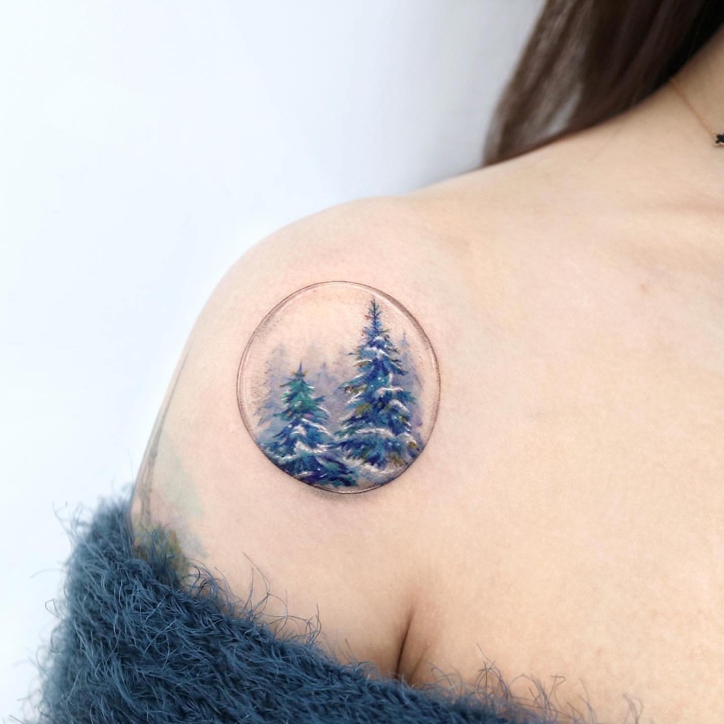 Pine Tree Tattoo Ideas 19
