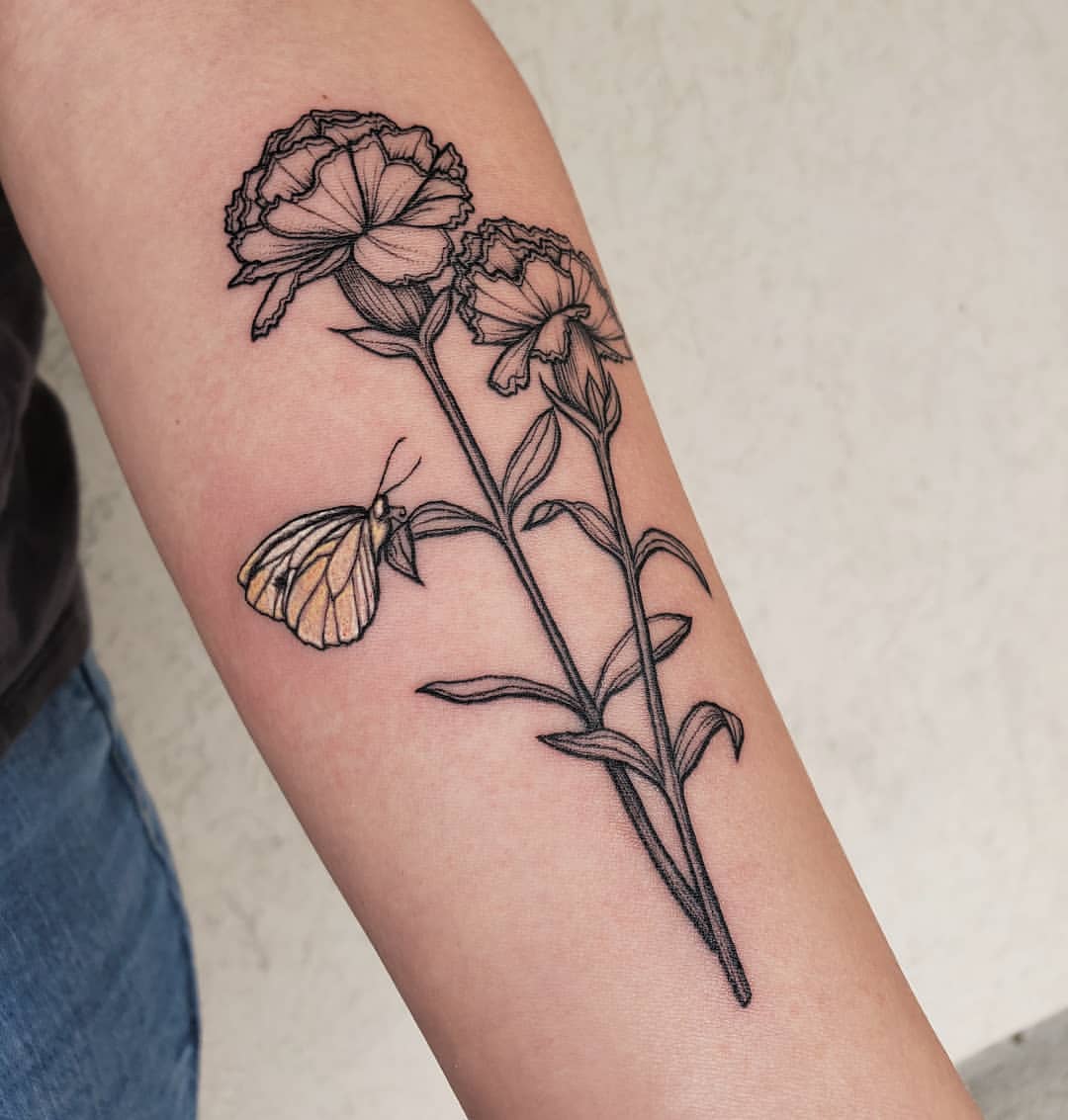 Carnation Tattoo Ideas 1