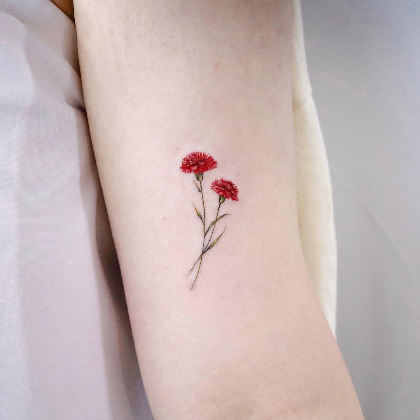 Carnation Tattoo Ideas 5