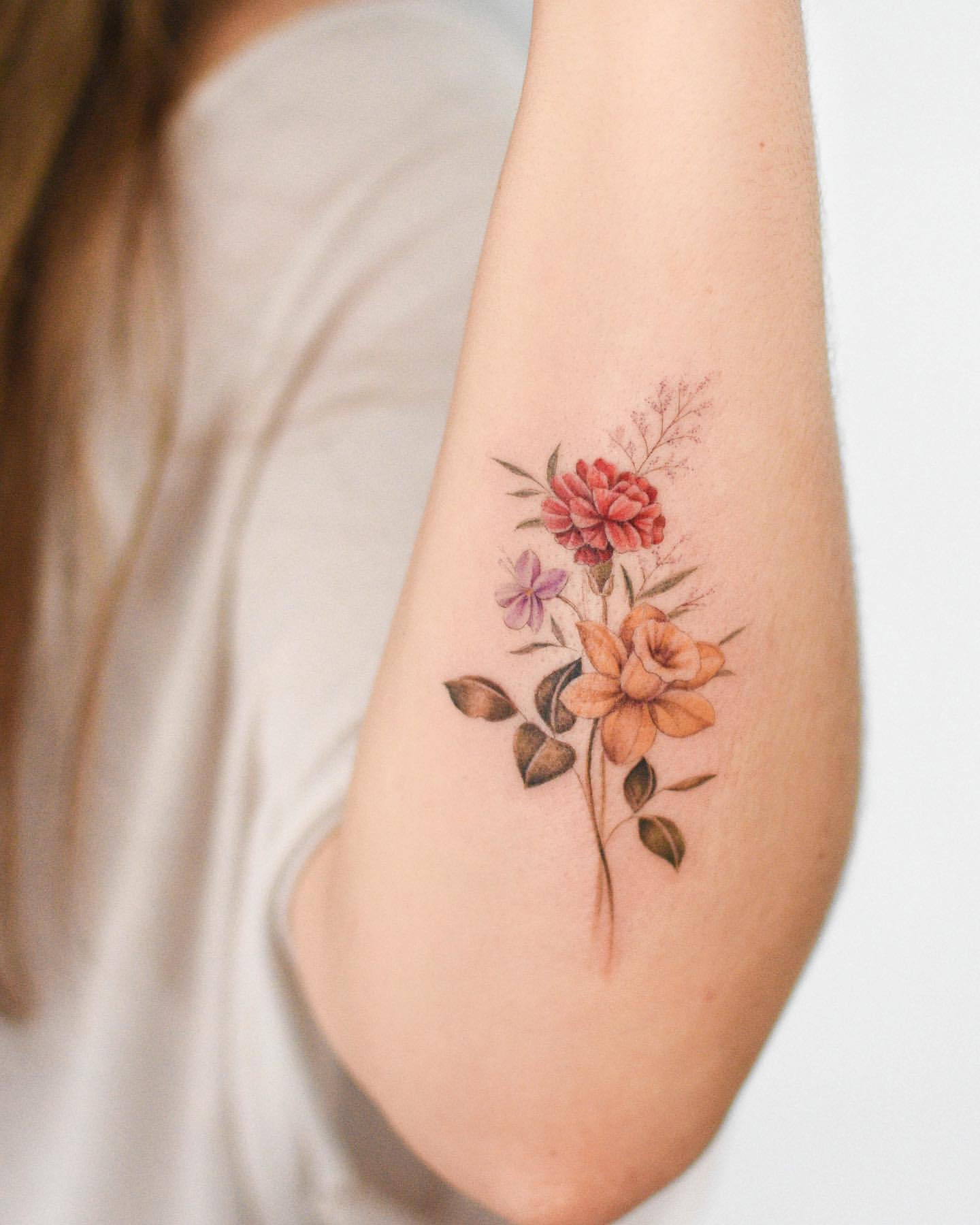 Carnation Tattoo Ideas 4