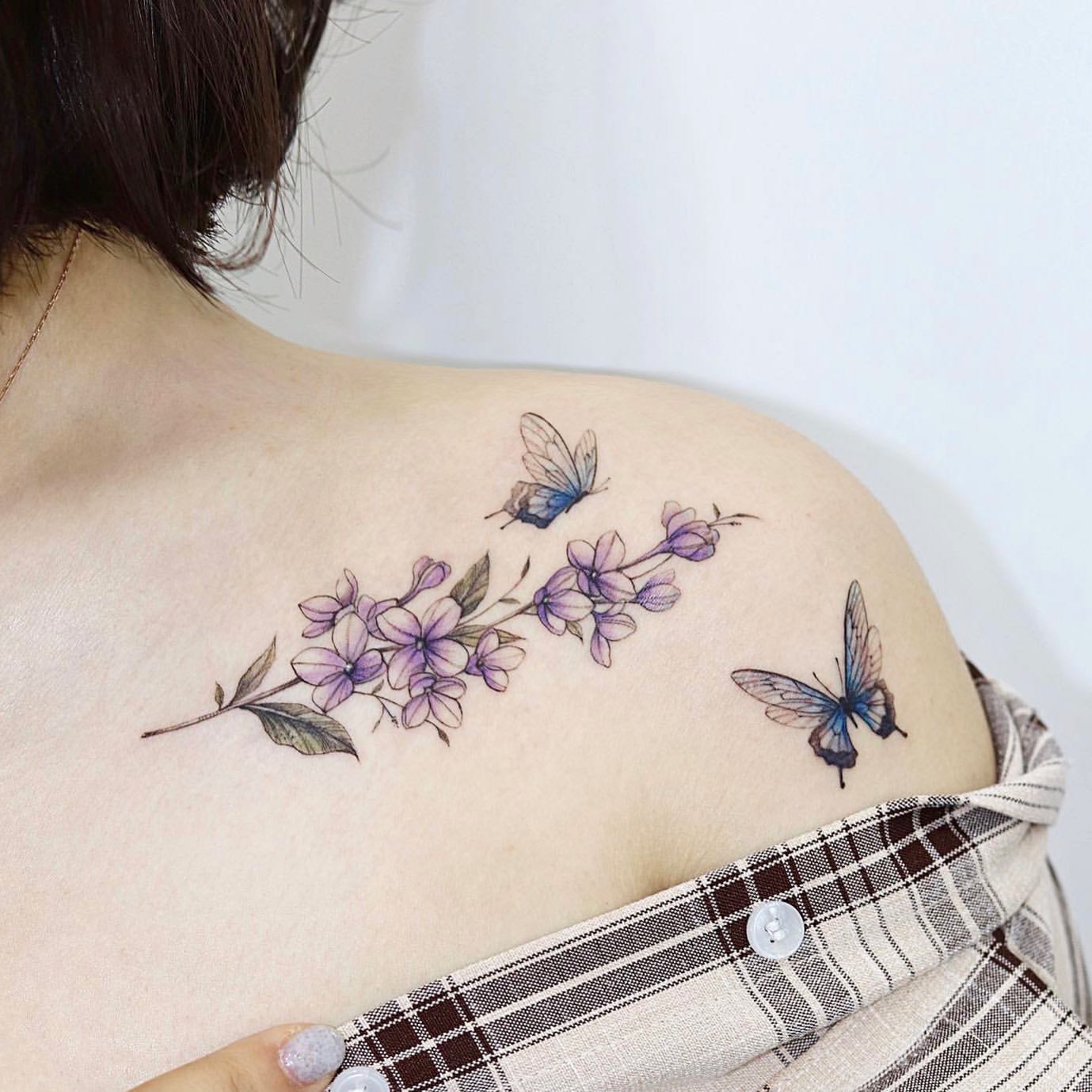 Lilac Tattoo Ideas 9