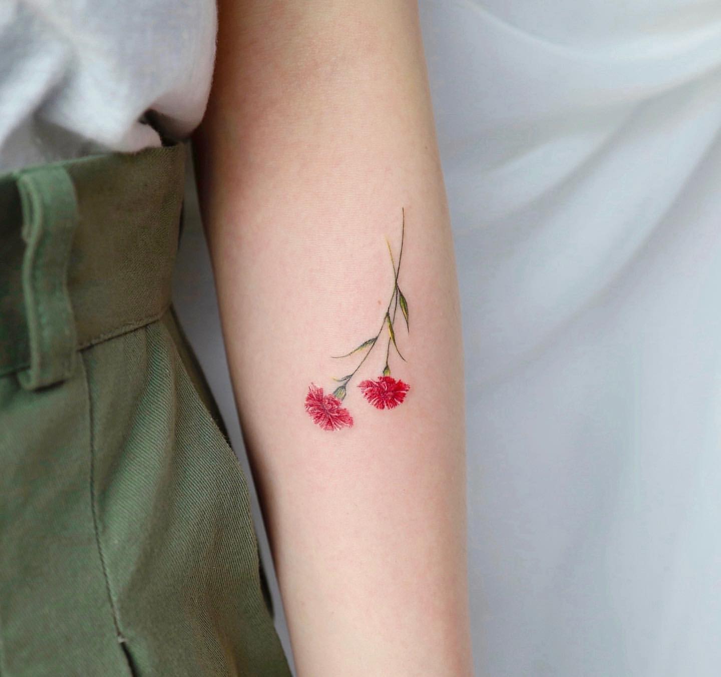 Carnation Tattoo Ideas 10