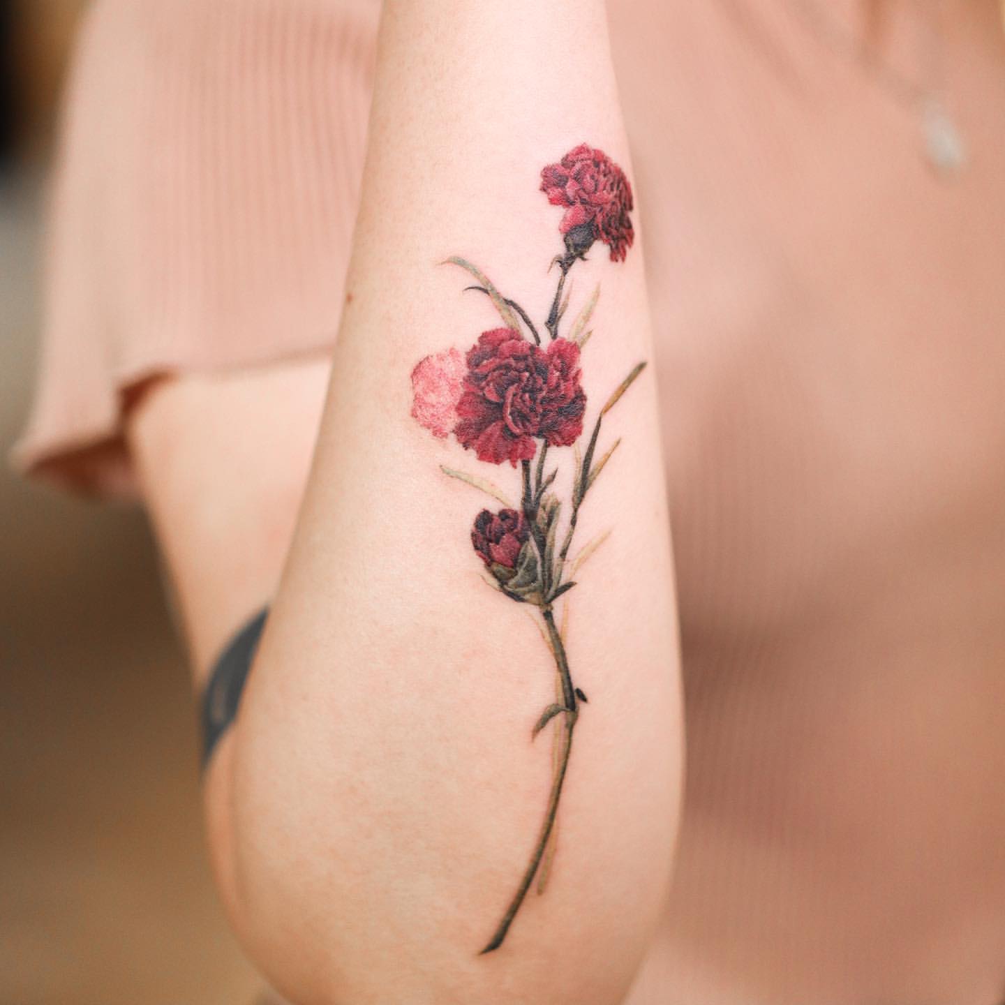 Carnation Tattoo Ideas 19
