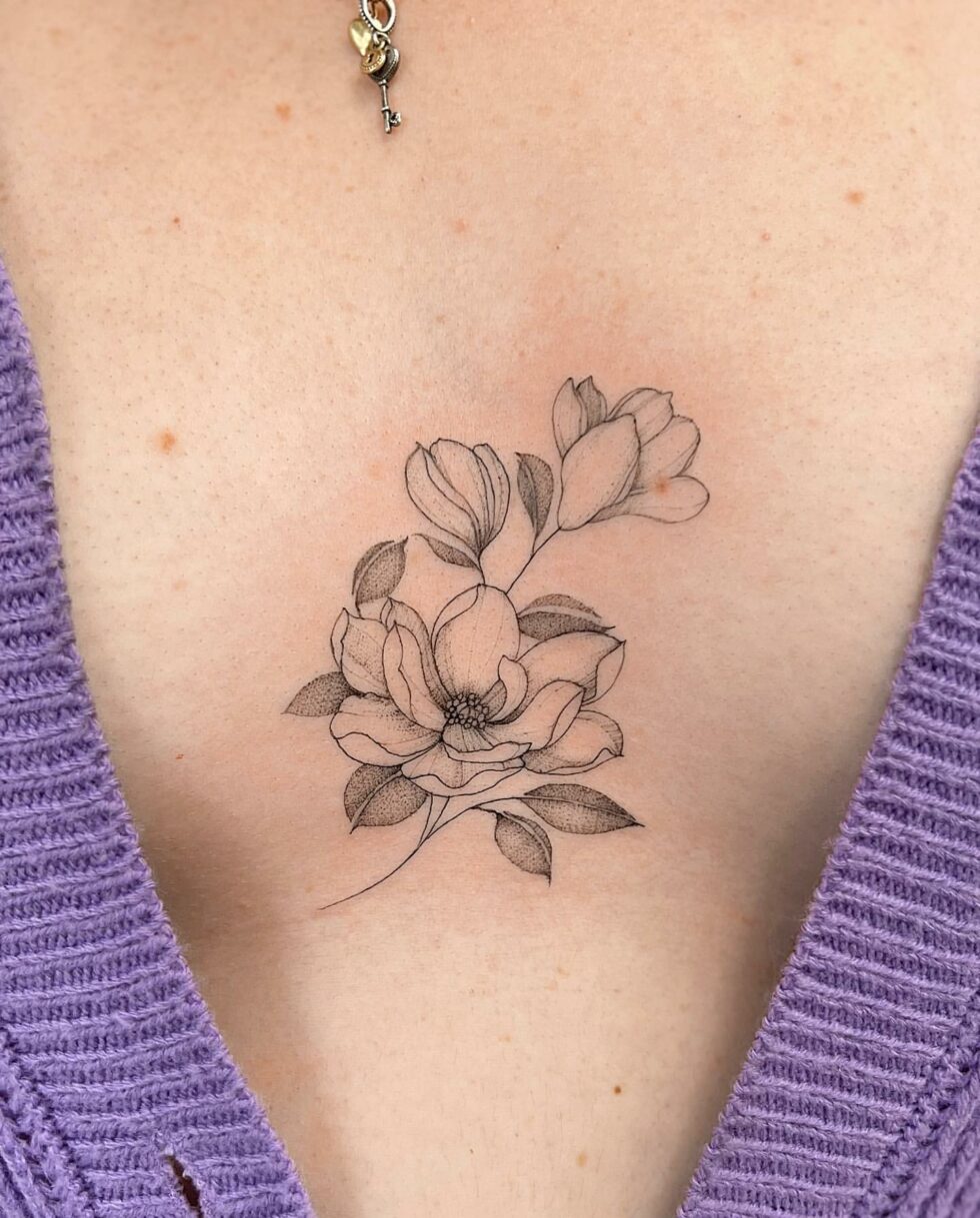 38 Lovely Magnolia Tattoo Ideas to Inspire You in 2024