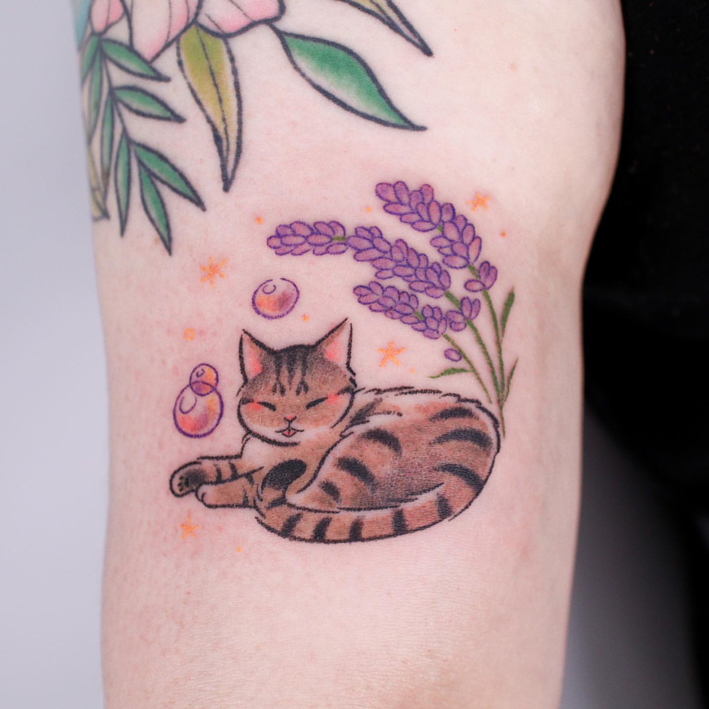 Lavender Tattoo Ideas 13