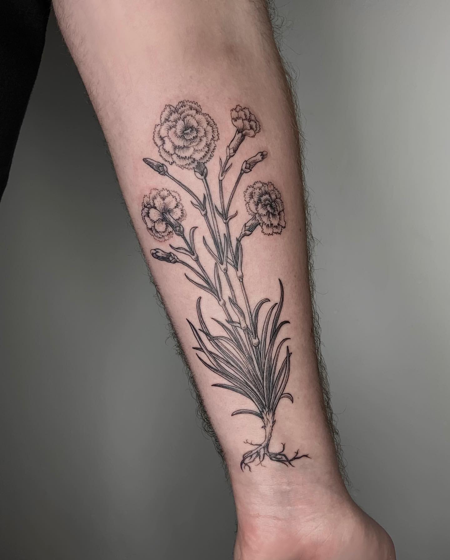 Carnation Tattoo Ideas 25