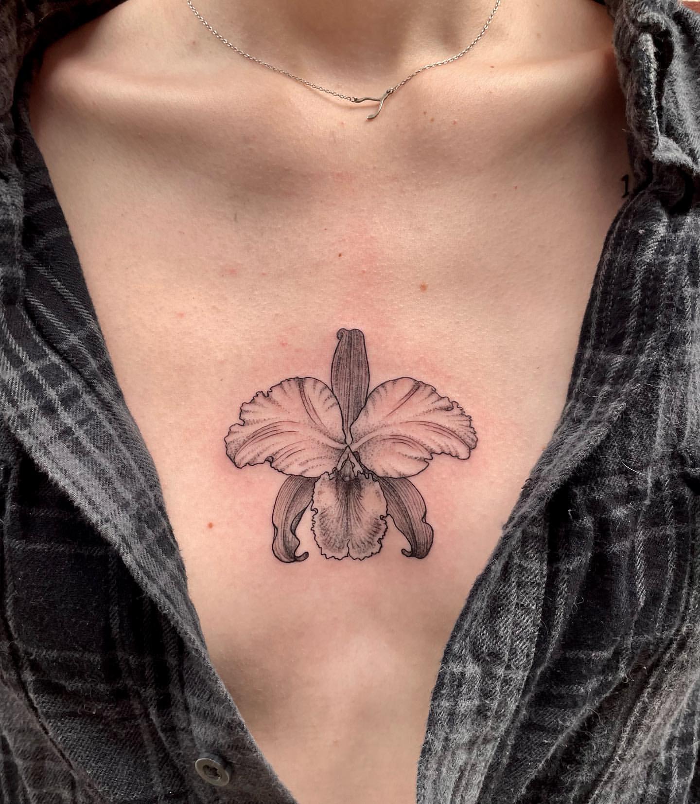 Orchid Tattoo Ideas 19