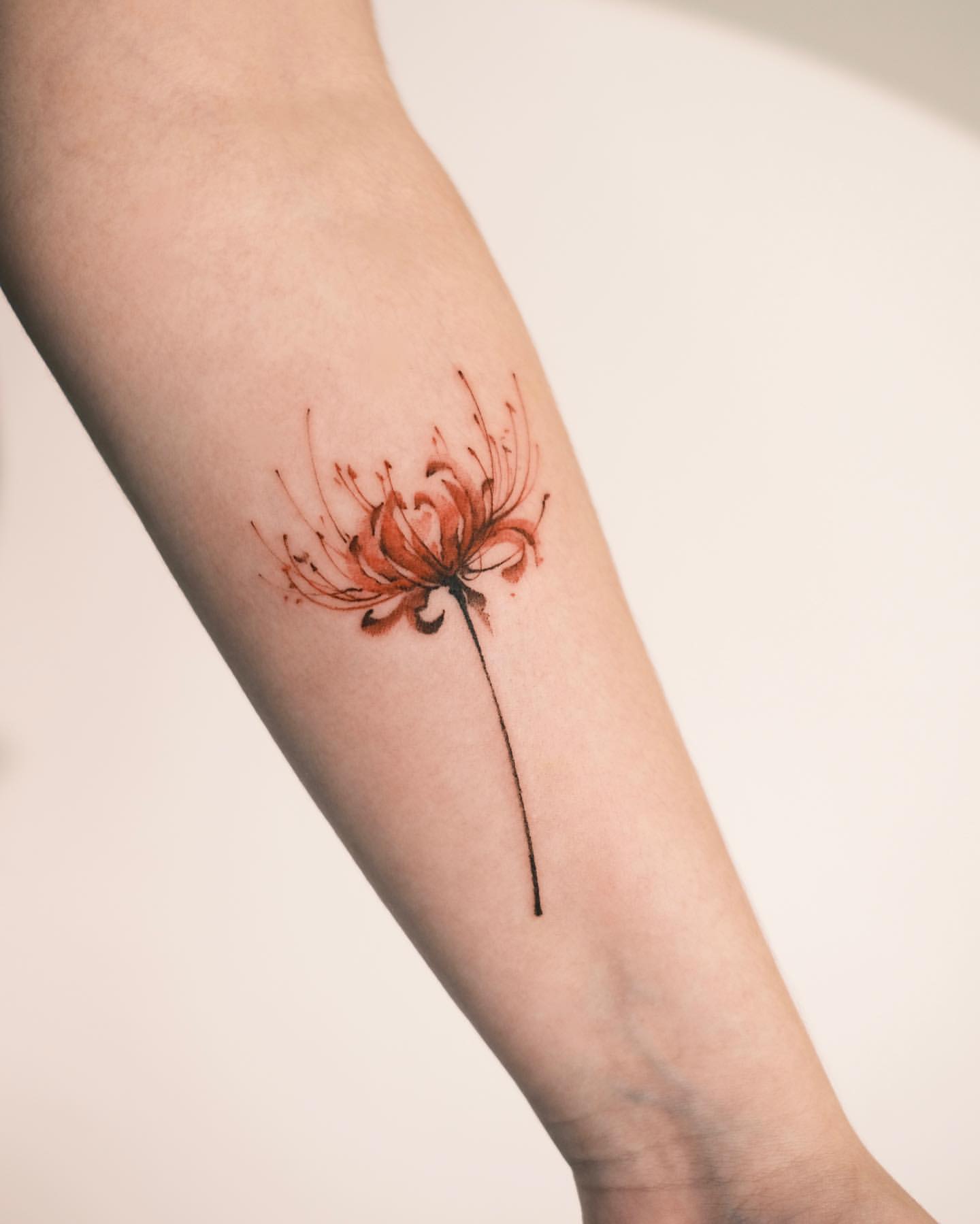 Spider Lily Tattoo Ideas 27