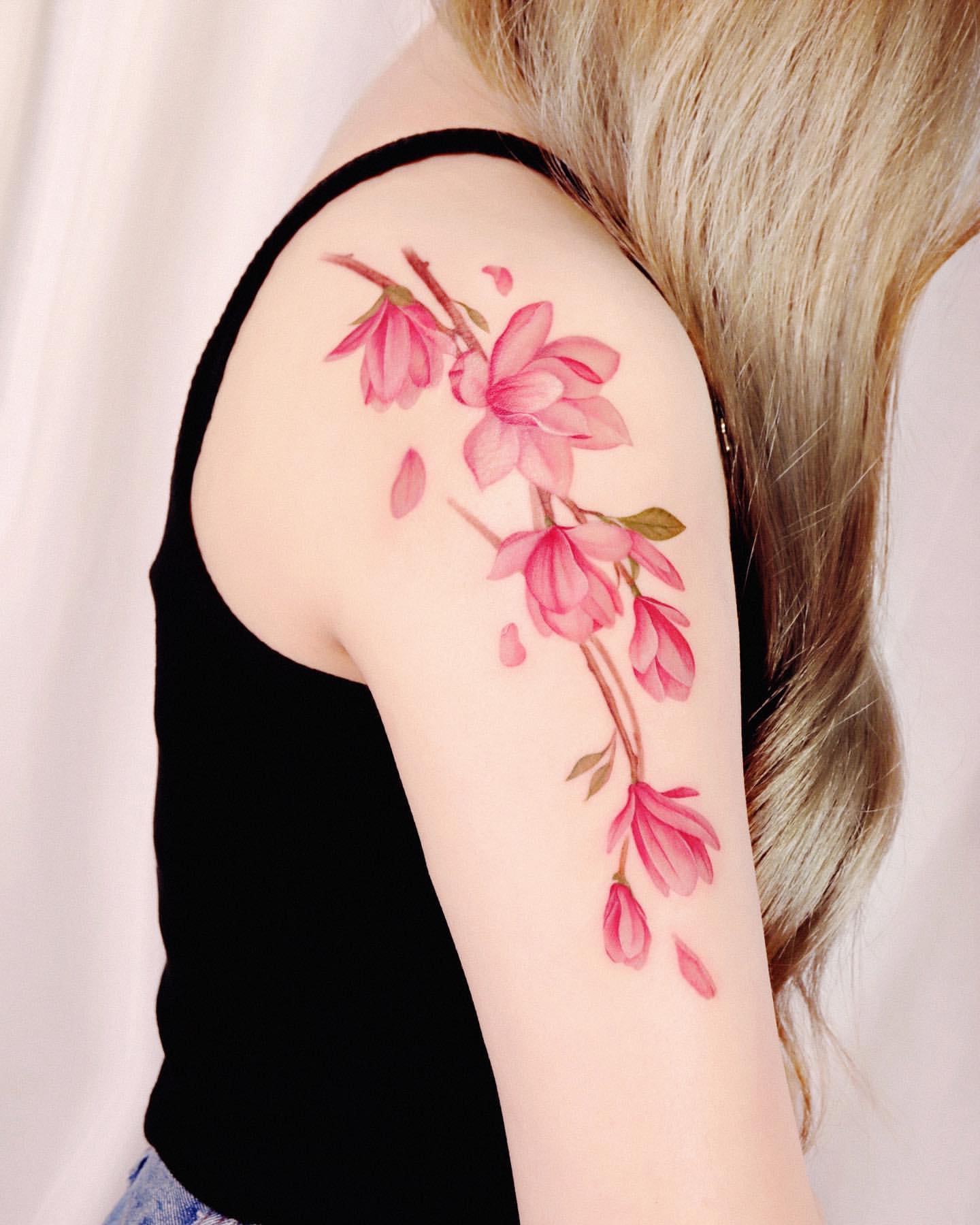 Magnolia Tattoo Ideas 28