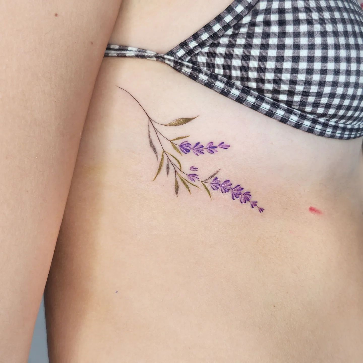 Lavender Tattoo Ideas 20