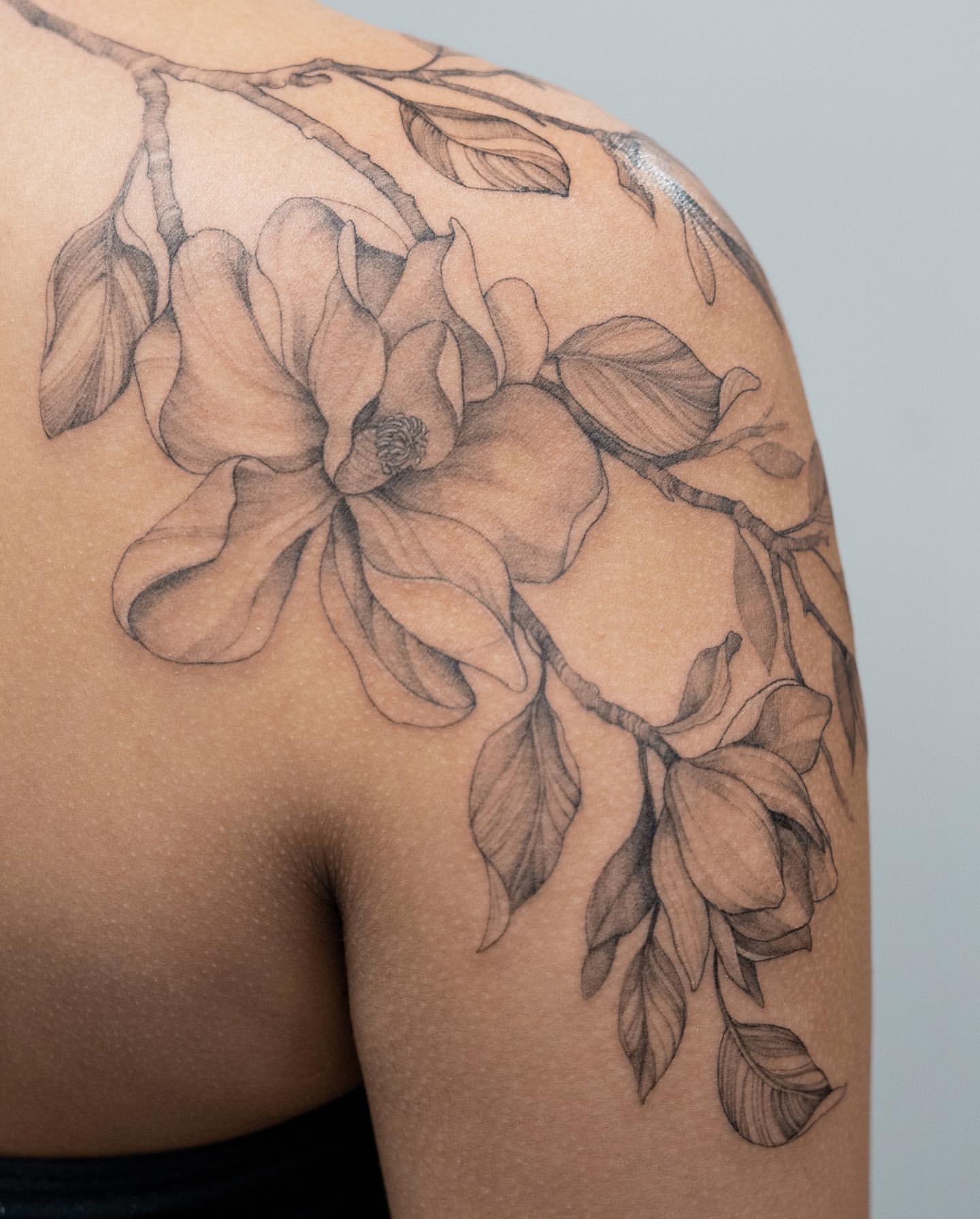 Magnolia Tattoo Ideas 29