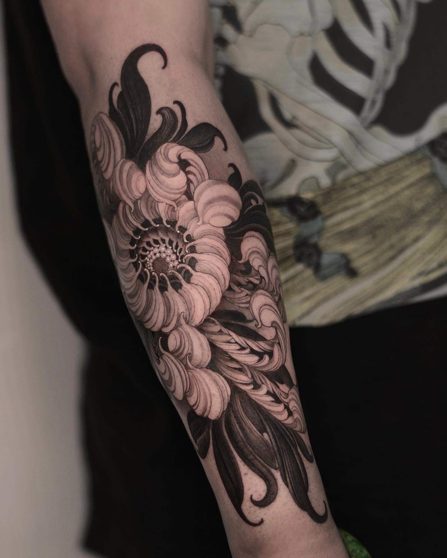Chrysanthemum Tattoo Ideas 24