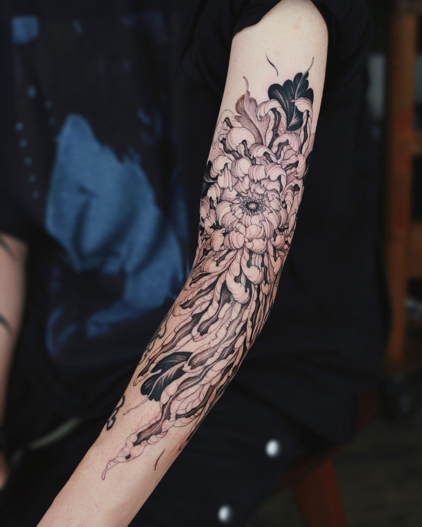 Chrysanthemum Tattoo Ideas 26