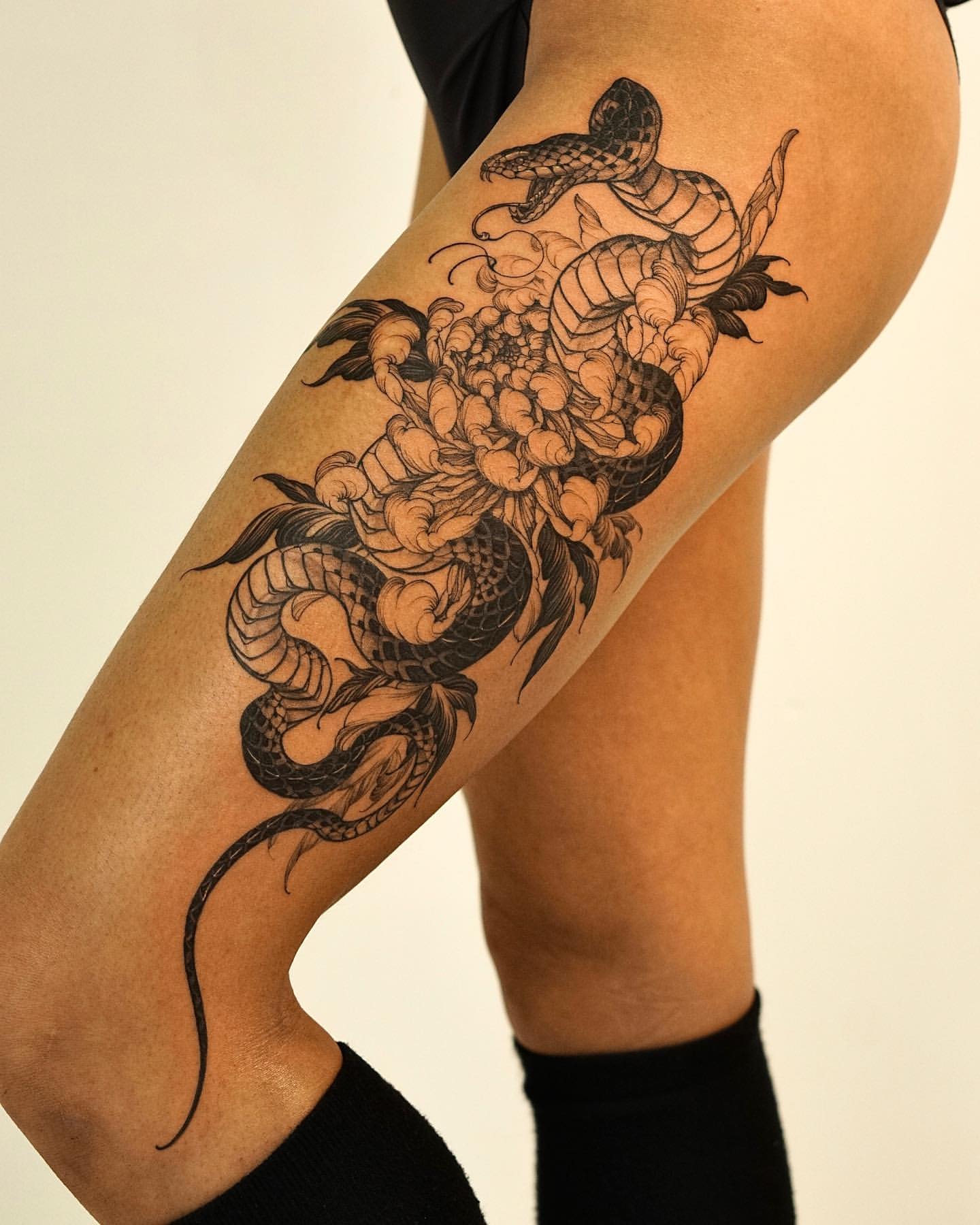 Chrysanthemum Tattoo Ideas 32