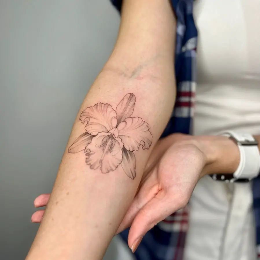 Orchid Tattoo Ideas 33