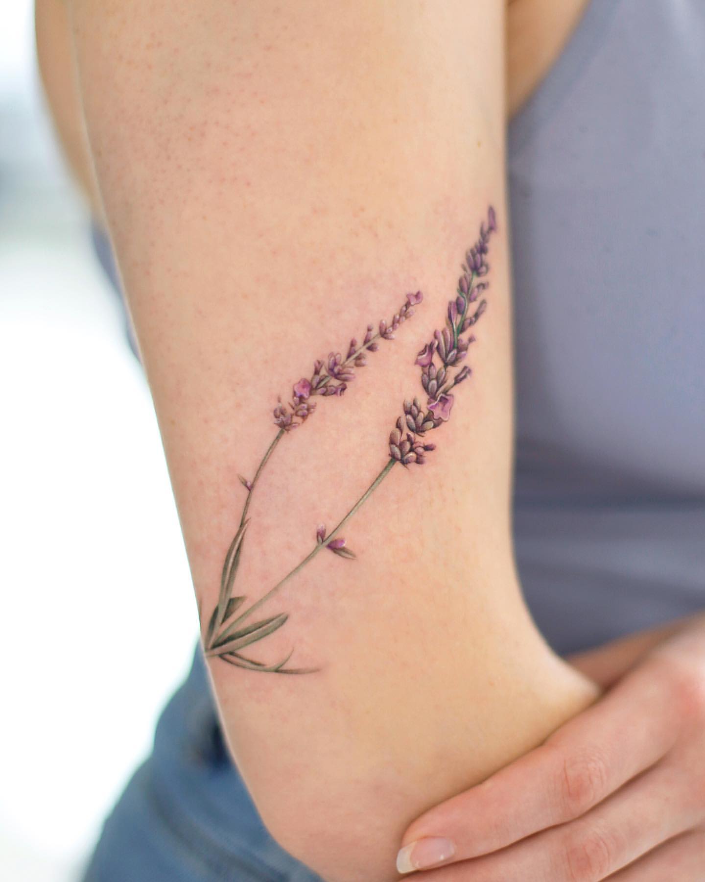 Lavender Tattoo Ideas 26