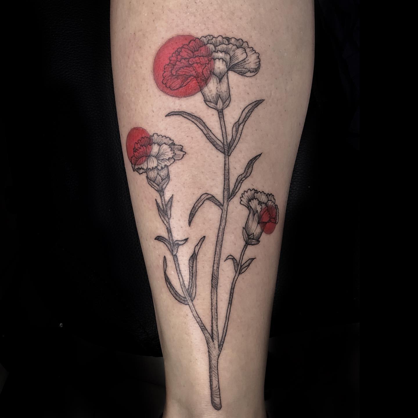 Carnation Tattoo Ideas 29