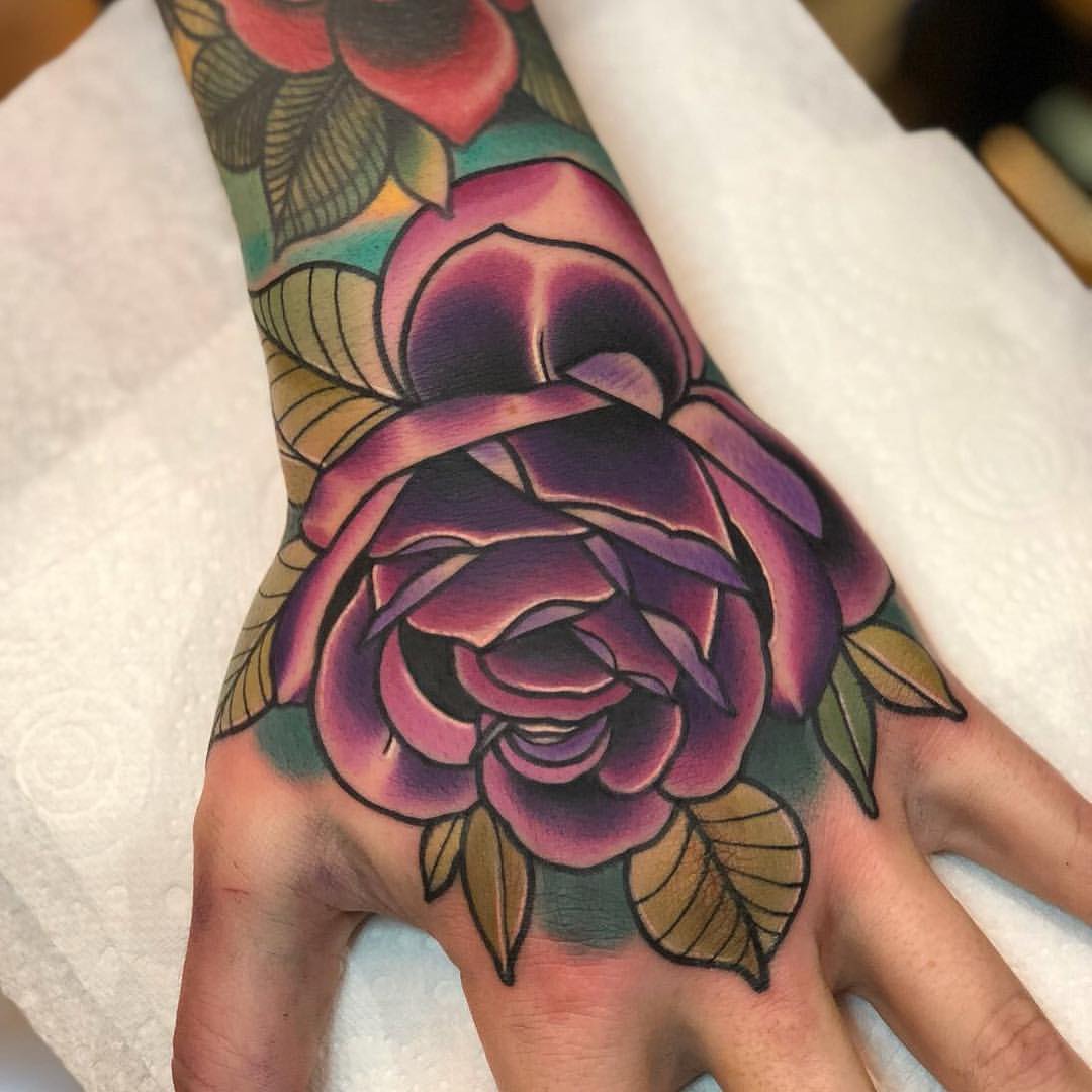 Rose Hand Tattoo Ideas 1