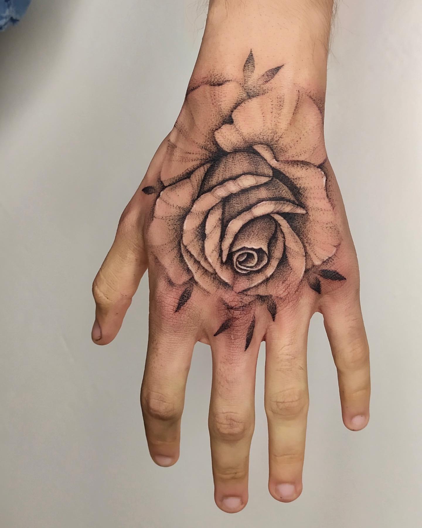 Rose Hand Tattoo Ideas 4