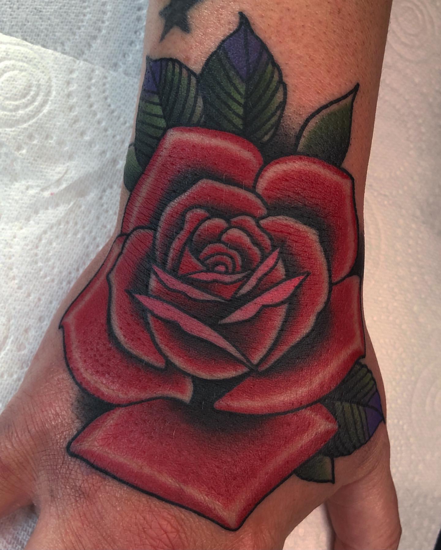 Rose Hand Tattoo Ideas 6