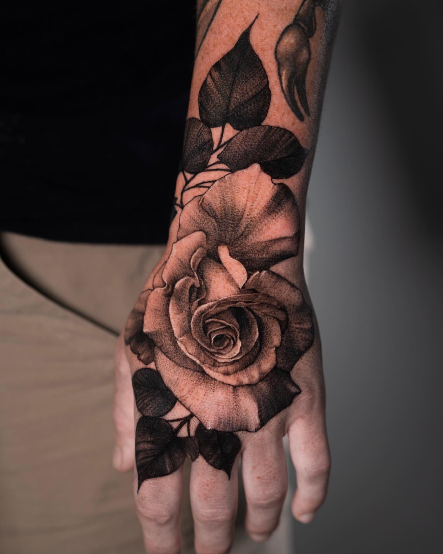 Rose Hand Tattoo Ideas 7