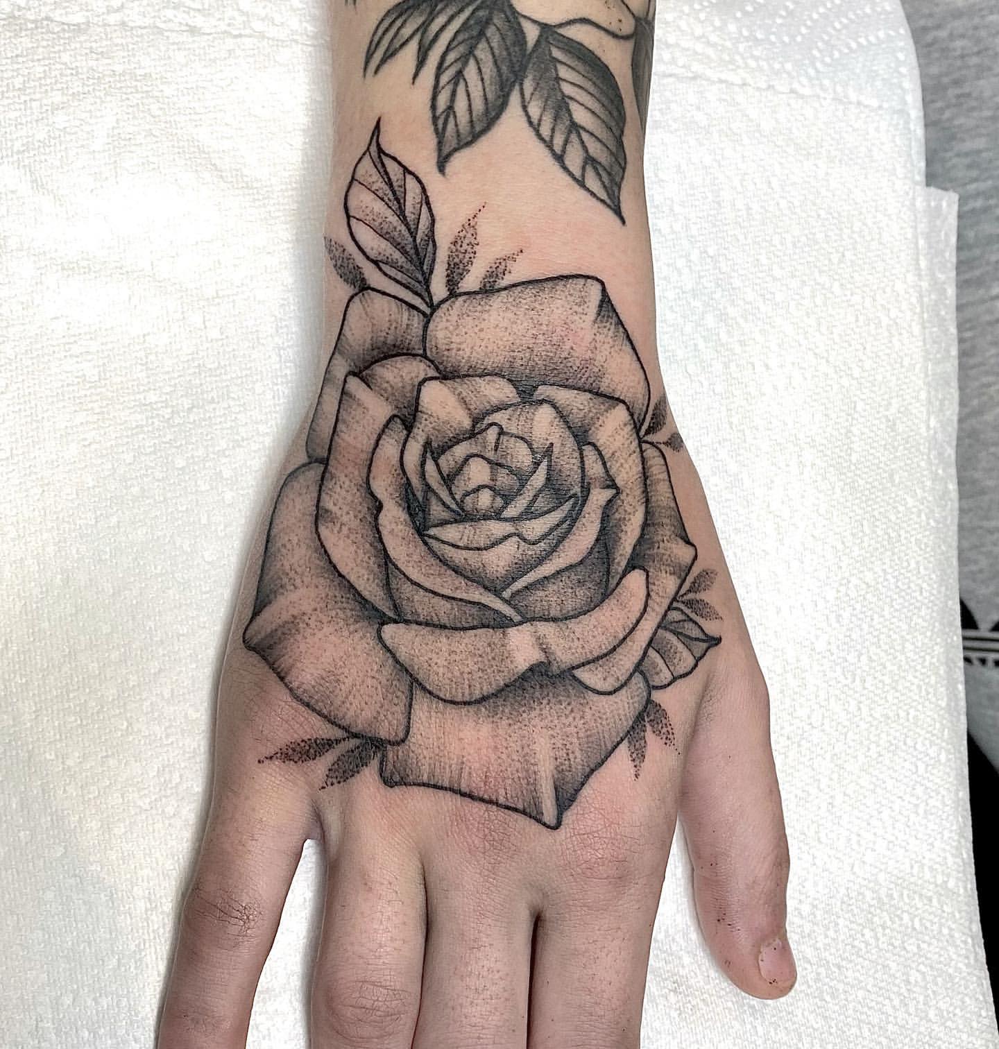 Rose Hand Tattoo Ideas 8