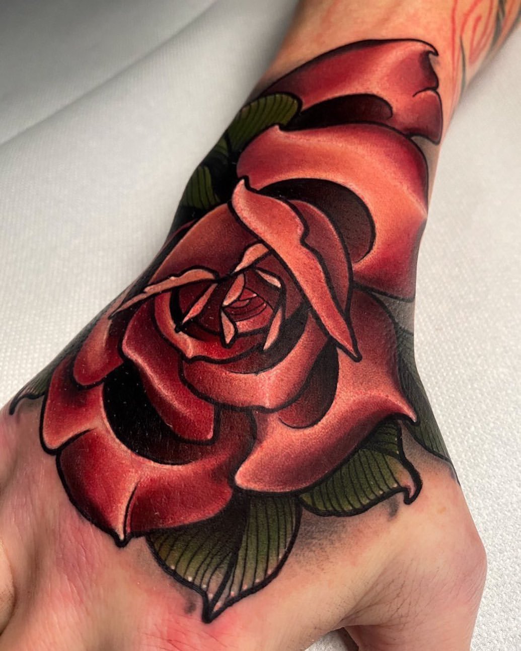 Rose Hand Tattoo Ideas 16