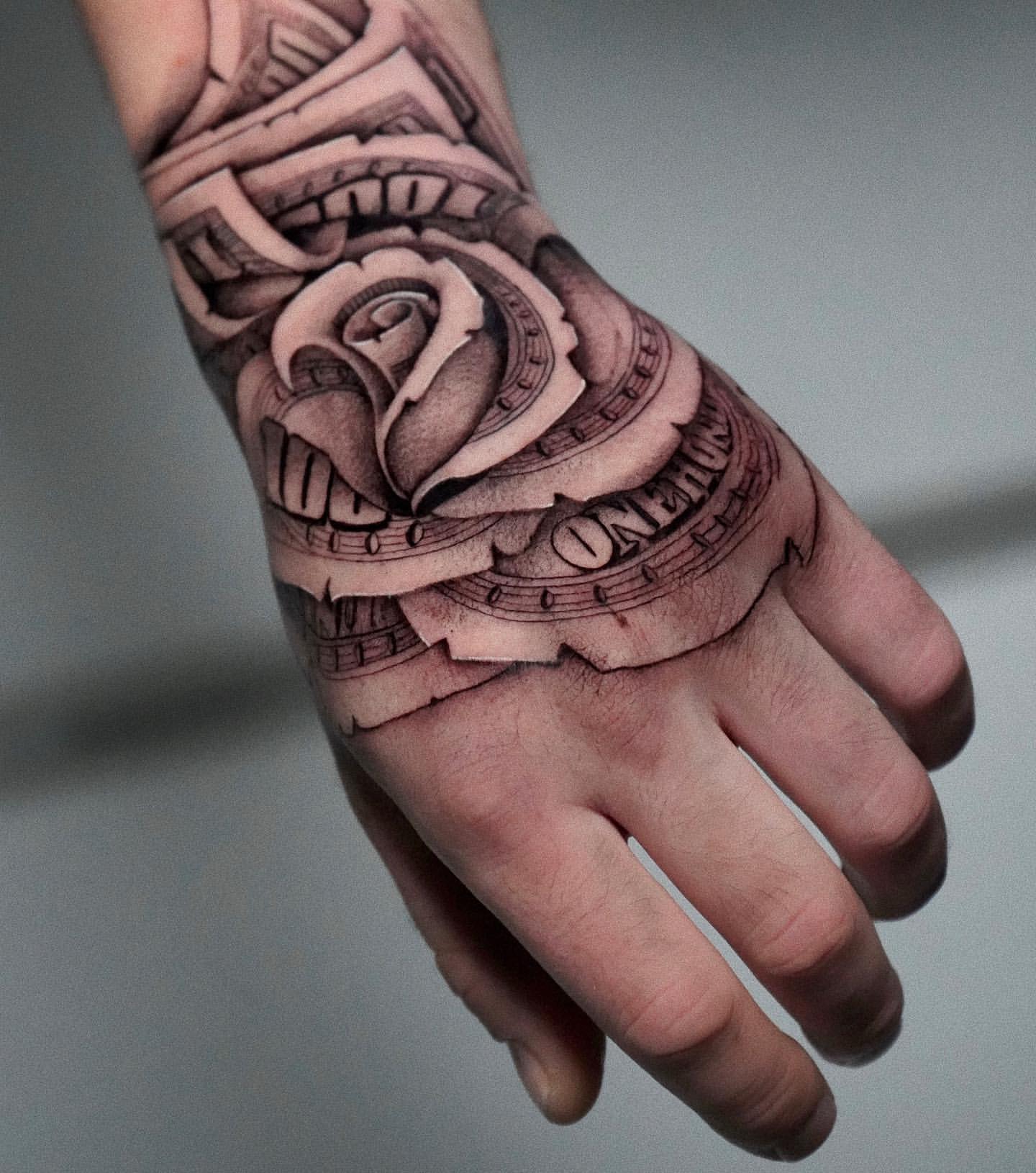 Rose Hand Tattoo Ideas 17