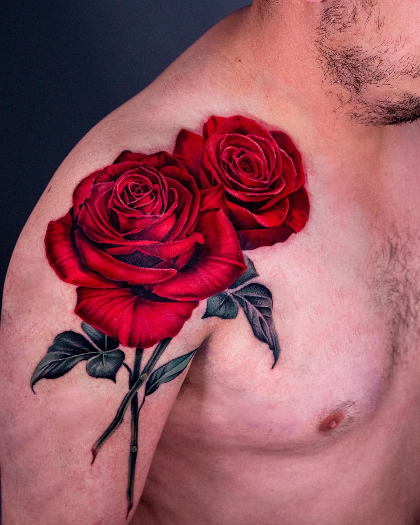 Rose Tattoos Ideas for Men 21