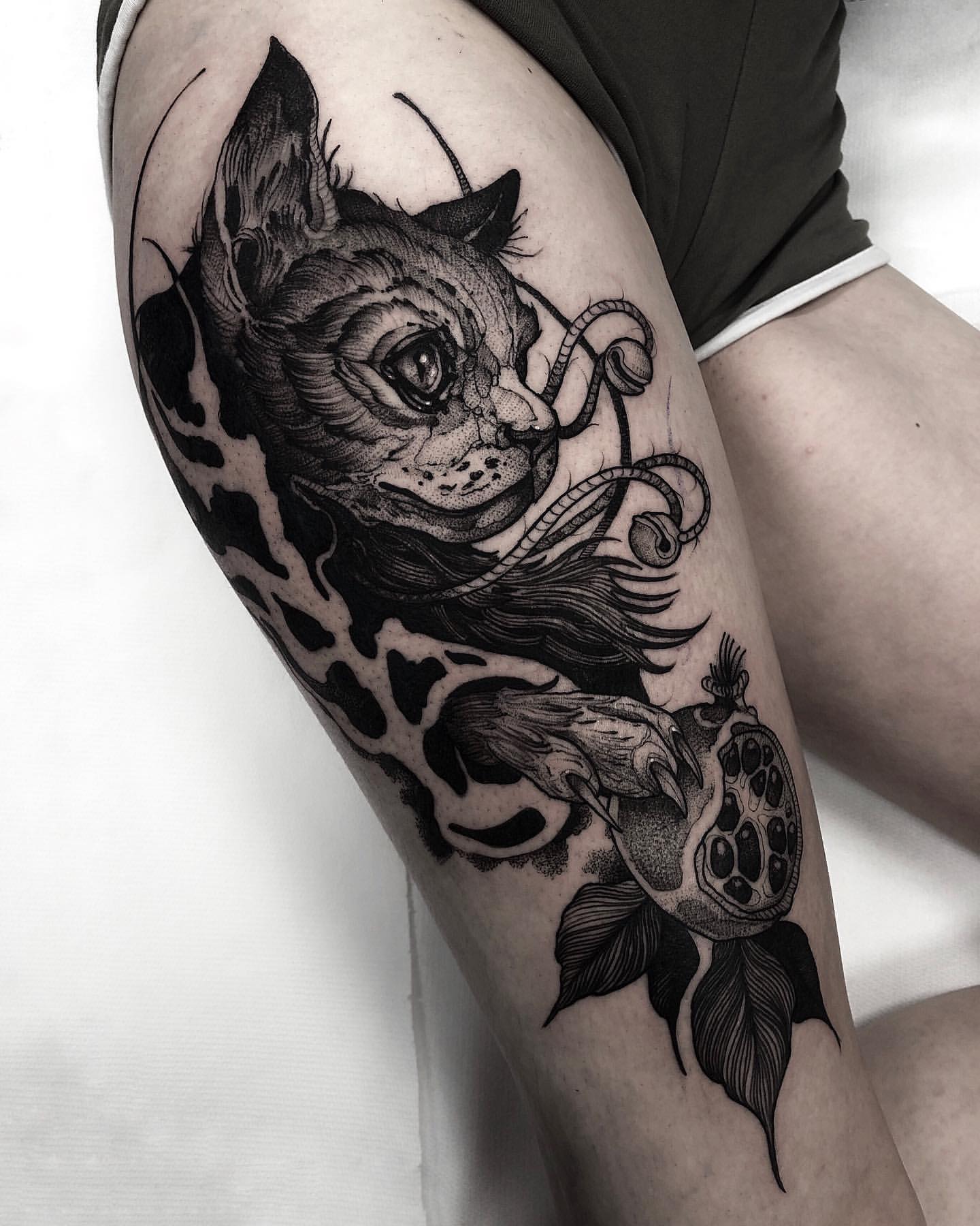 Black Cat Tattoo Ideas 2